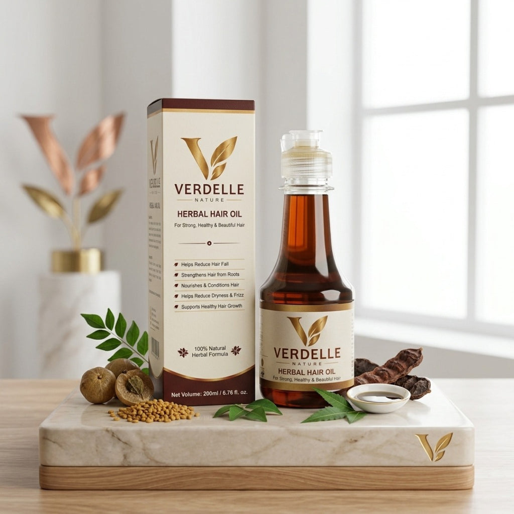 Verdelle Nature Herbal Hair Oil – Strengthening & Nourishing Hair Oil for All Hair Types